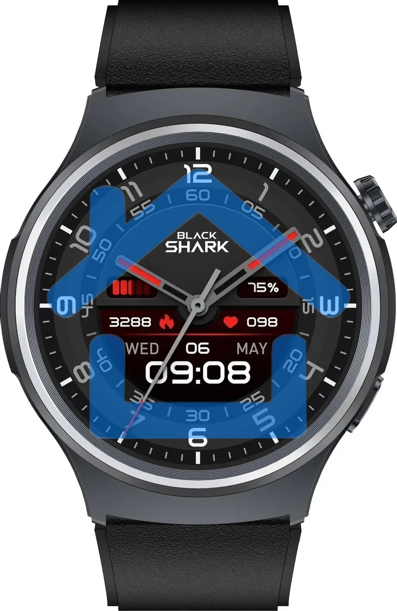 Смарт-часы Black Shark BS-W2404 (A3) AMOLED корп.черный рем.черный (1746935)