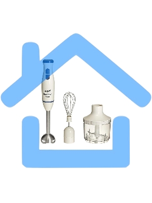 Блендер погружной ВАСИЛИСА ВА-310А белый с синим