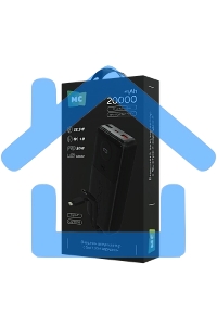 Портативный аккумулятор MORE CHOICE (4620202552815) PB35-20 20000mAh 2USB+1Type-C 3.0A 22.5W+PD20W+QC3.0 LE, черный