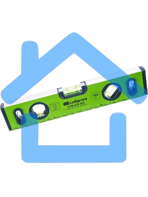 Уровень алюминиевый СИБРТЕХ УСМ-0,5-300, фрезерованный, 3 глазка, магнитный, 300 мм 34111