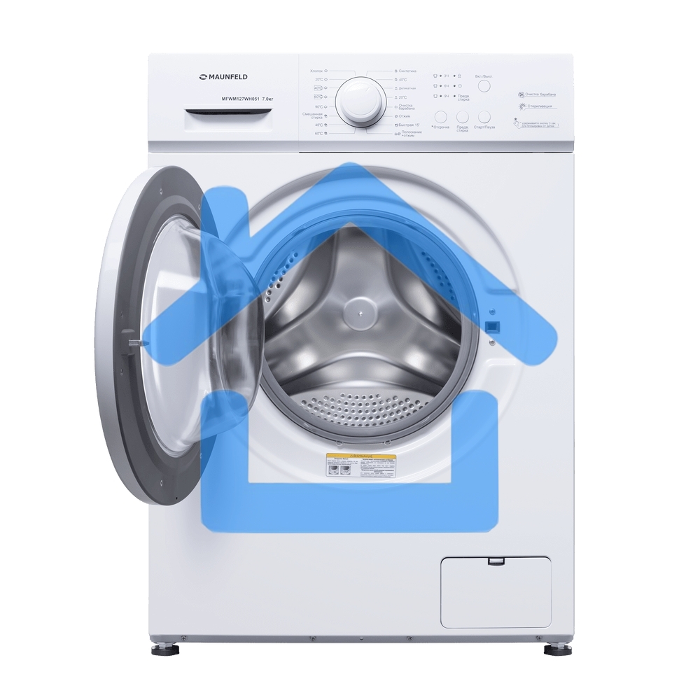 Стиральная машина Maunfeld MFWM127WH051 белый, загрузка фронтальная 7 кг, 1200 об/мин., класс: А+++