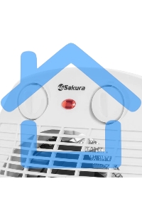 Тепловентилятор Sakura SA-0514W, белый, 2000 Вт, 25 м2, термостат