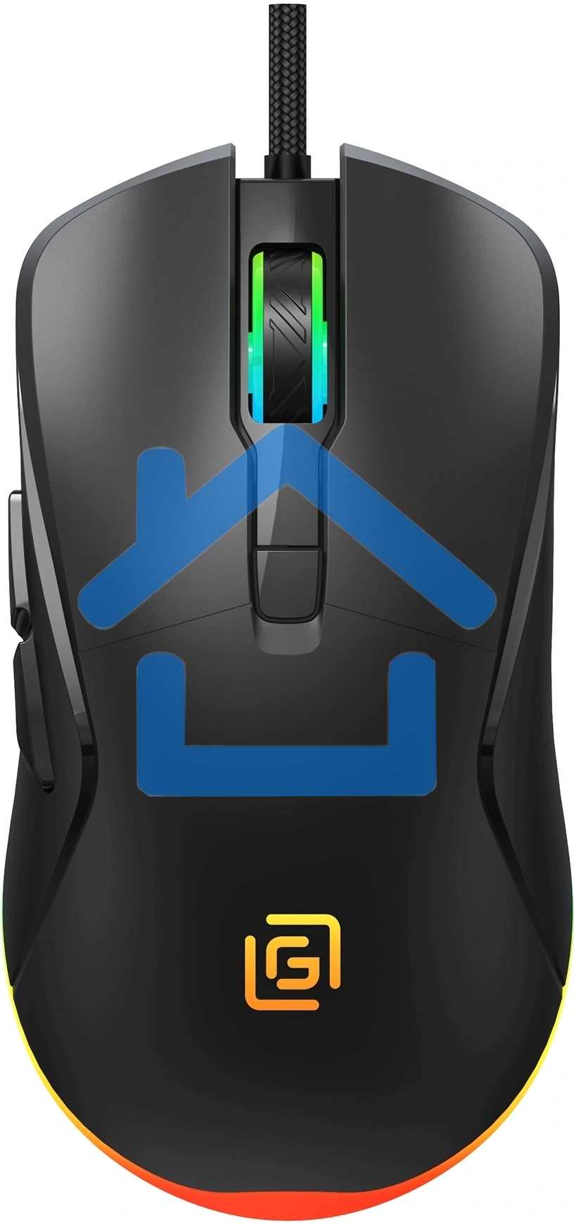 Мышь проводная Oklick 750G черный, 7200 dpi, USB, кнопки - 5