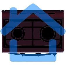 Плита газовая Flama CG 3202 B коричневый, конфорок 2 шт, духовка 30 л, 50 см x 85 см x 35 см