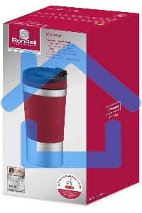 Термокружка для напитков Rondell Moretta RDS-1817 0.4л. красный картонная коробка