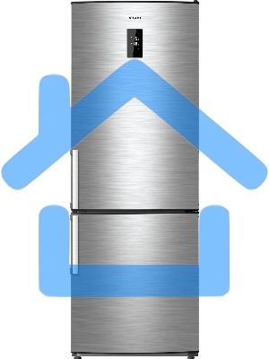 Холодильник Atlant ХМ-4524-040-ND нержавеющая сталь двухкамерный 271/100л морозилка снизу, No Frost