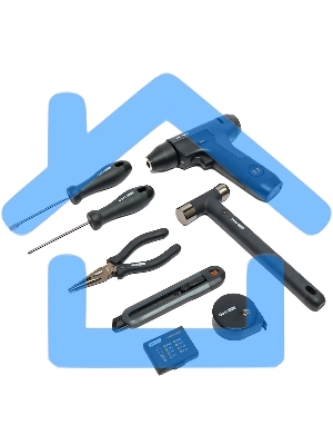 Набор ручного инструмента шуруповерт Deli HT0208 Home Series черный 8 предметов