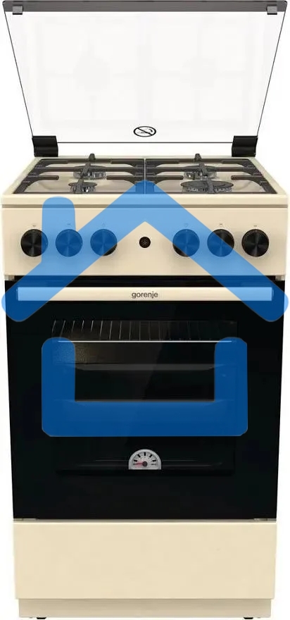 Плита газовая Gorenje GG5A21BEF бежевый, конфорок 4 газовых, духовка 70 л, 50 см x 85 см x 59.4 см