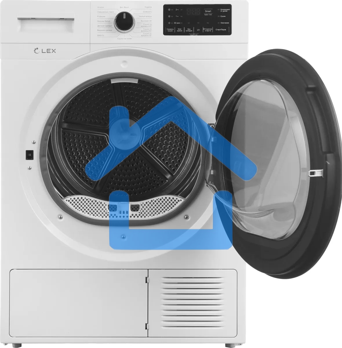 Сушильная машина LEX LDM10WD белый, 10 кг, сушка - конденсационная, программ - 16, 60 x 85 x 62 см