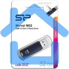 Флешка USB R/W 32 Gb Silicon Power Marvel M02, USB 3.0, синий