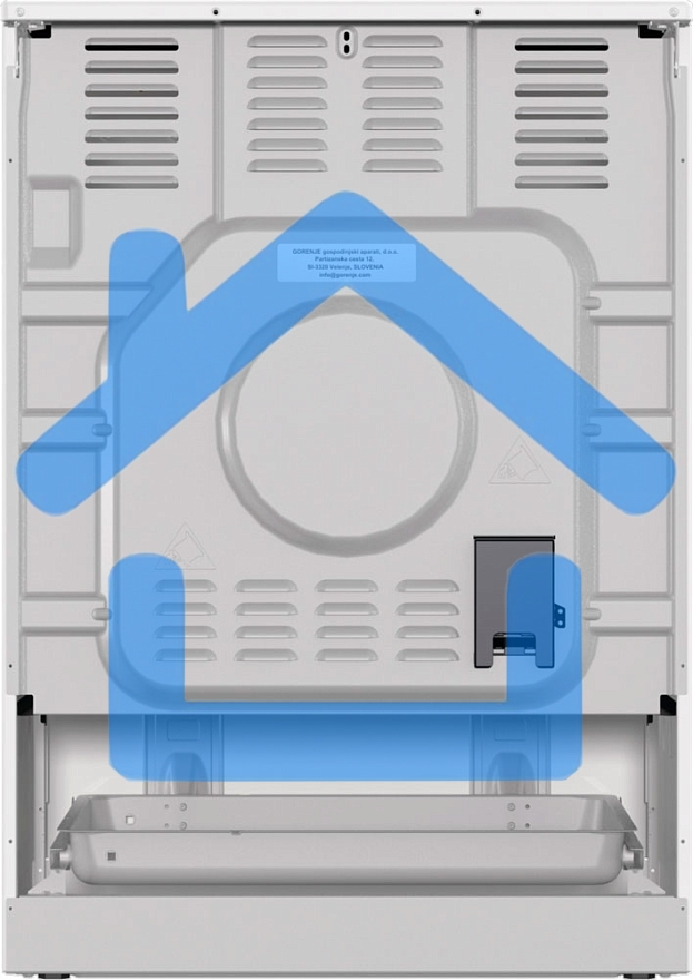 Плита электрическая Gorenje GEC6C40WD белый, конфорок 4 электрических, духовка 71 л, 60 см x 85 см x 60 см