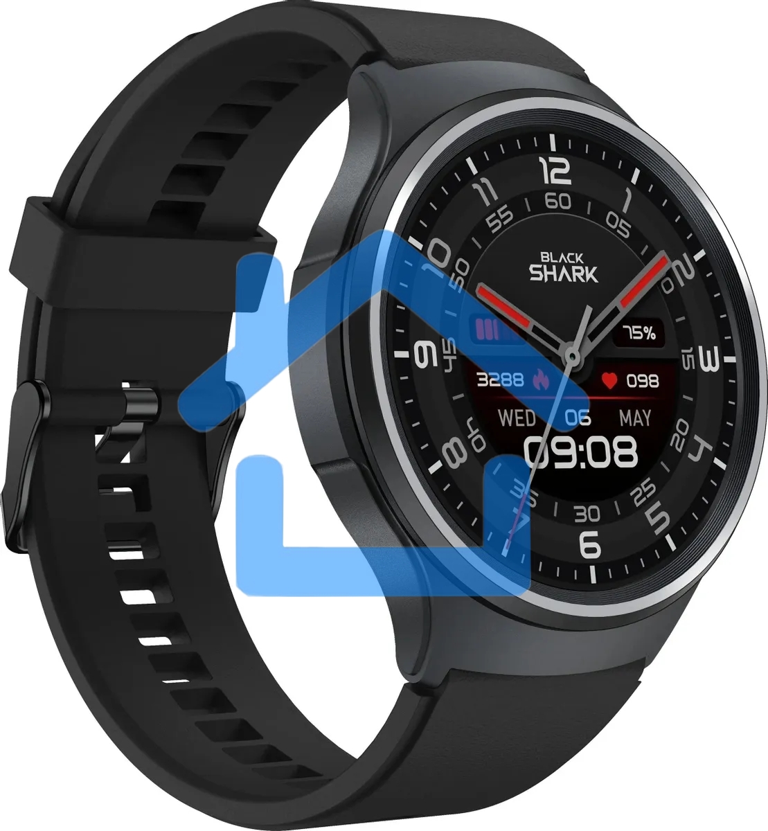 Смарт-часы Black Shark BS-W2404 (A3) AMOLED корп.черный рем.черный (1746935)