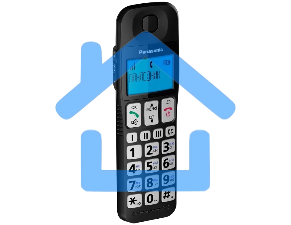 Телефон беспроводной (DECT) Panasonic KX-TGE110UCB черный