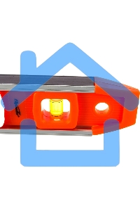 Уровень усиленный, 230 мм, 3 глазка, магнитный, пластмассовый 