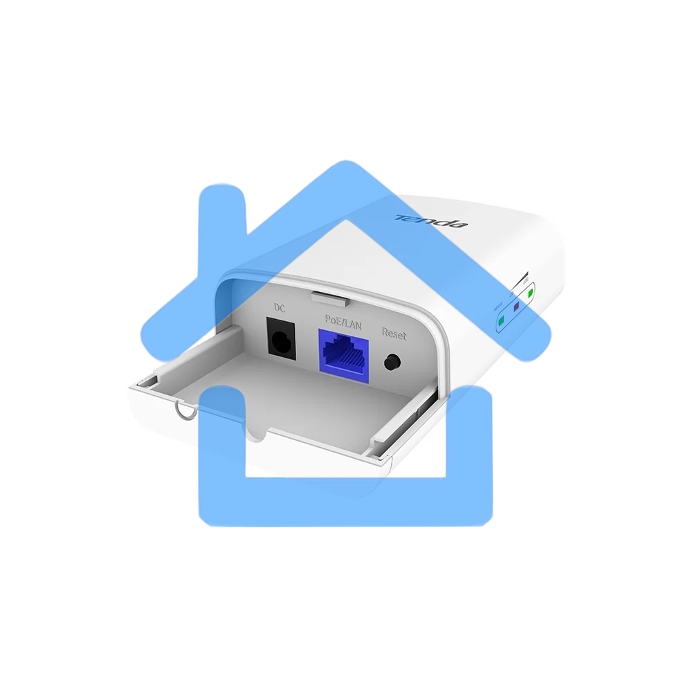 Tenda O1-5G Наружная точка доступа, 5 ГГц, до 867 Мбит/с, внутренняя антенна 1x9dBi, IP65, PoE, LAN 1x100 Мбит/с