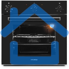 Духовой шкаф электрический Hyundai 6006.03 BG черное стекло