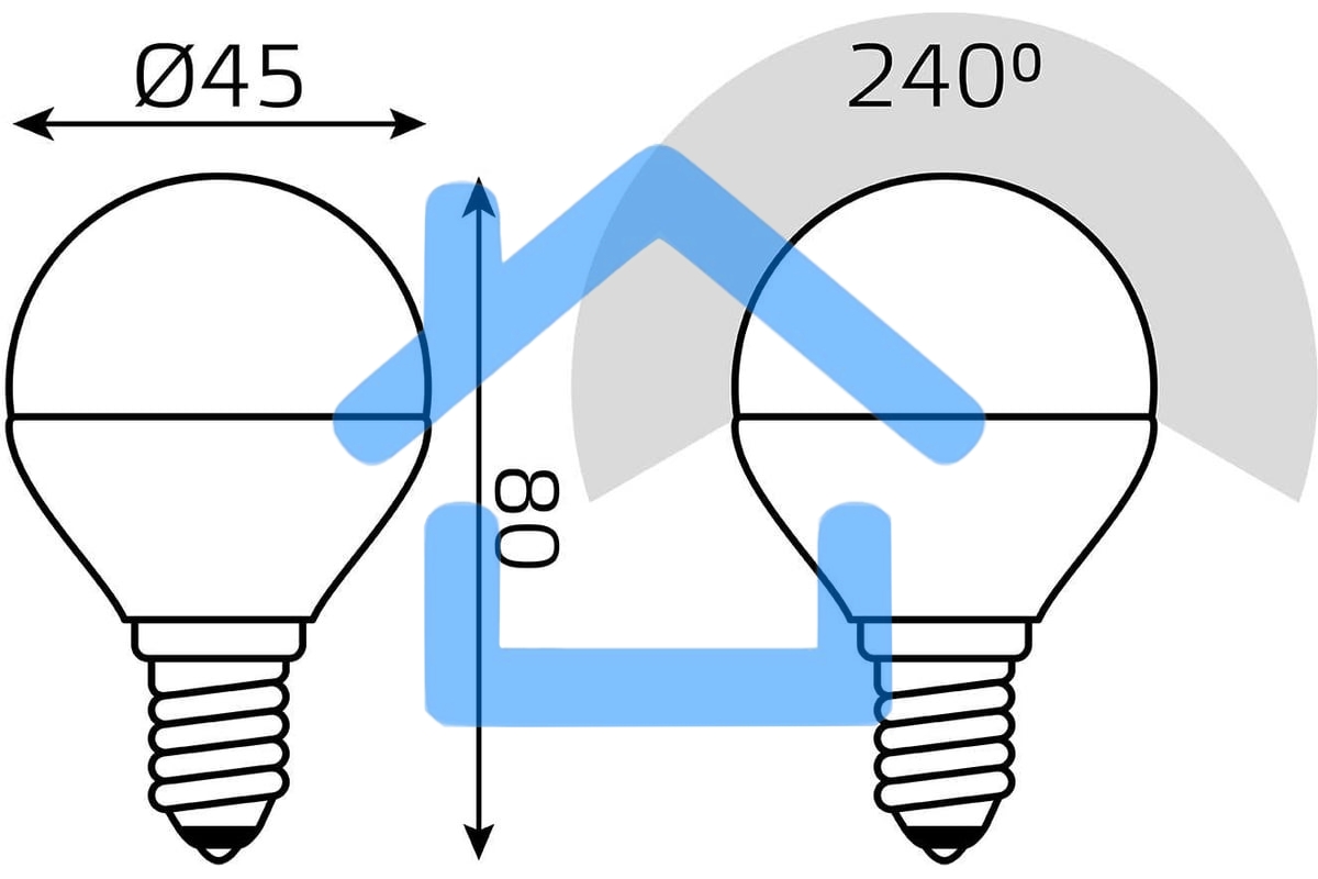 Лампа светодиодная Gauss Led Globe-dim E14 7Вт 4100К диммируемая 105101207-D