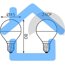Лампа светодиодная Gauss Led Globe-dim E14 7Вт 4100К диммируемая