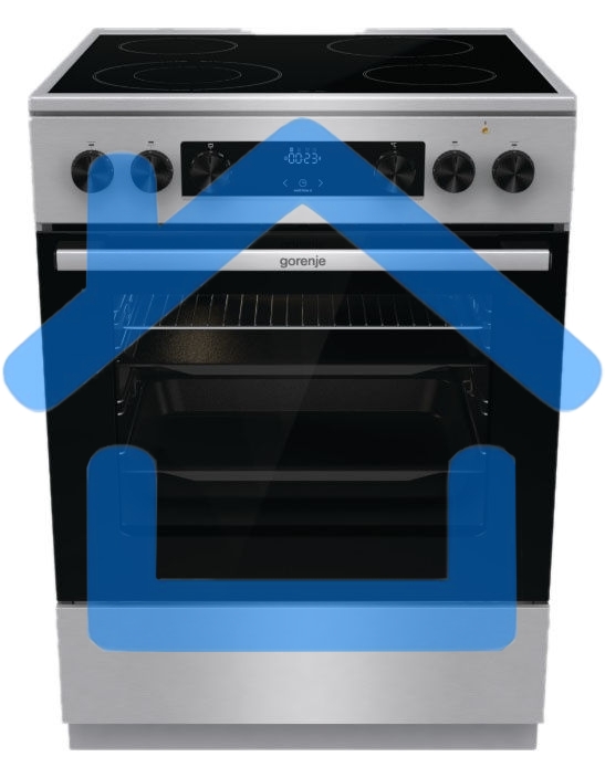 Плита электрическая Gorenje GECS6C70XC серебристый, конфорок 4 электрических, духовка 71 л, 60 см x 85 см x 60 см