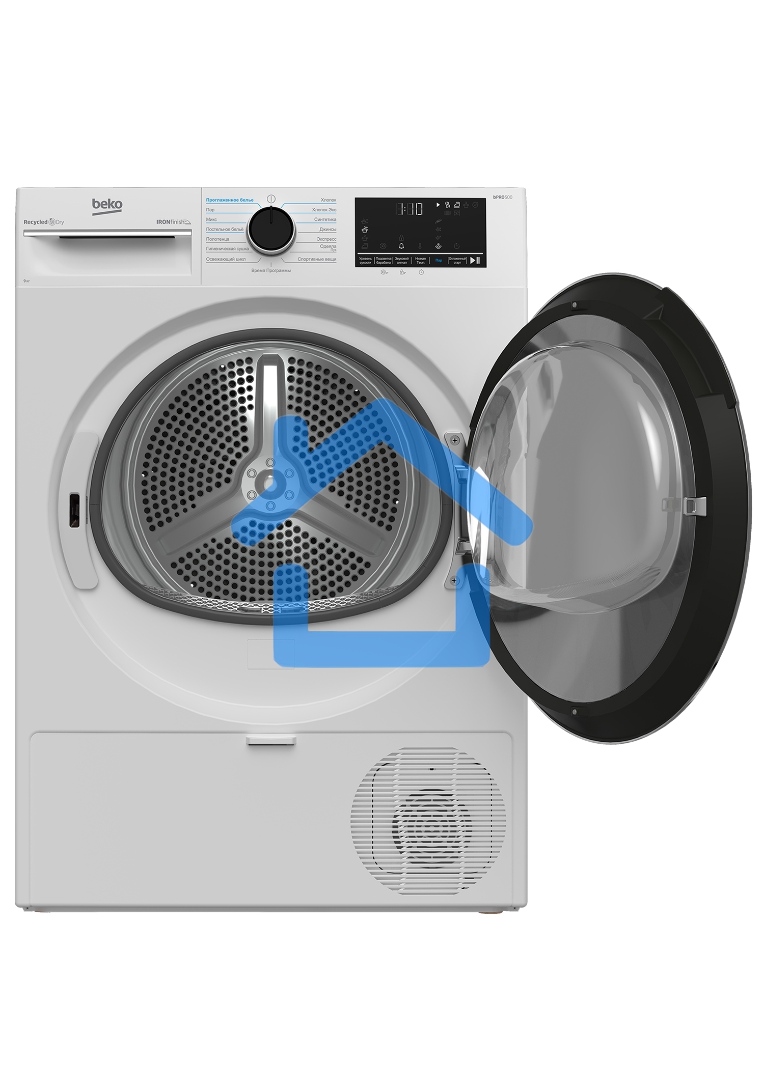Сушильная машина Beko B5T69233 белый, 9 кг, сушка - тепловой насос, программ - 15, 59.8 x 84.6 x 60.5 см