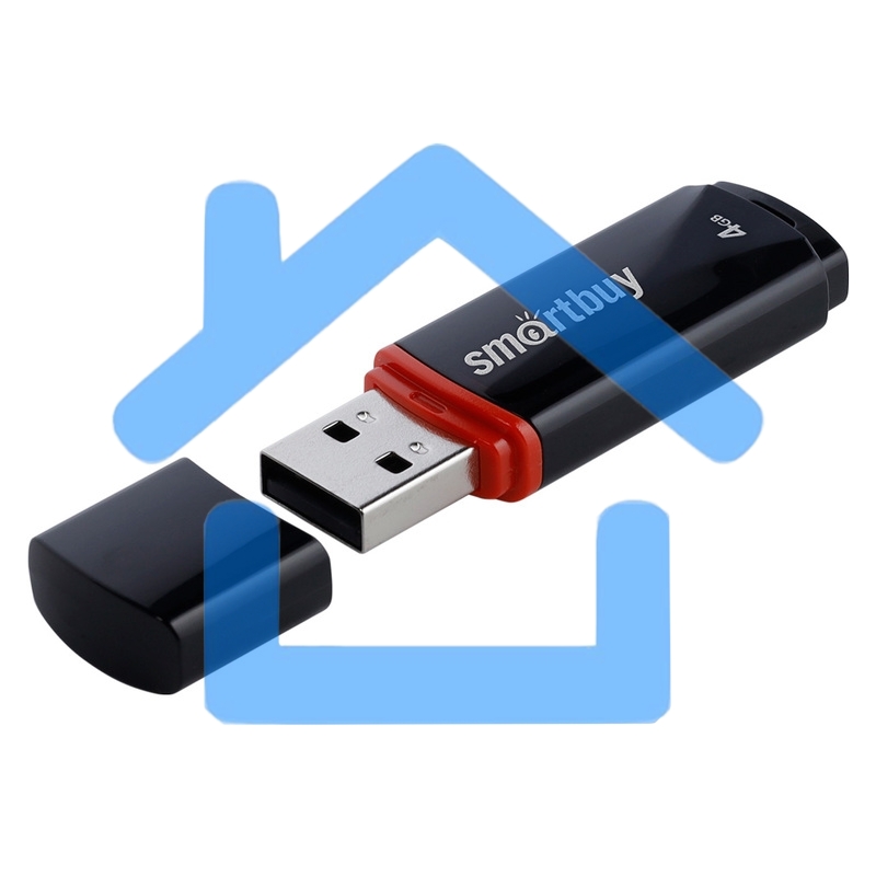 Флешка USB R/W SmartBuy R/W USB Drive 4Gb Crown Black SB4GbCRW-K