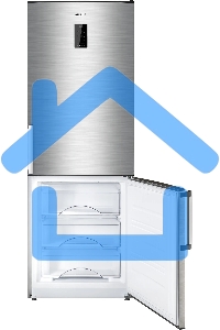 Холодильник Atlant ХМ-4524-040-ND нержавеющая сталь двухкамерный 271/100л морозилка снизу, No Frost