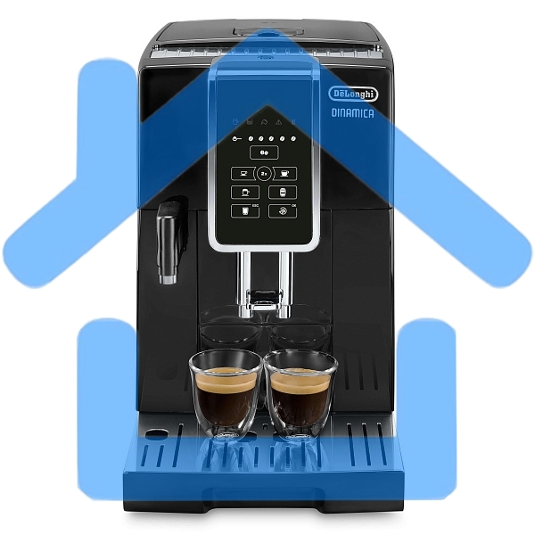 Кофемашина автоматическая DeLonghi ECAM350.50.B черный, исп. кофе - зерновой/молотый, 1.8 л, 1450 Вт, 15 Бар.