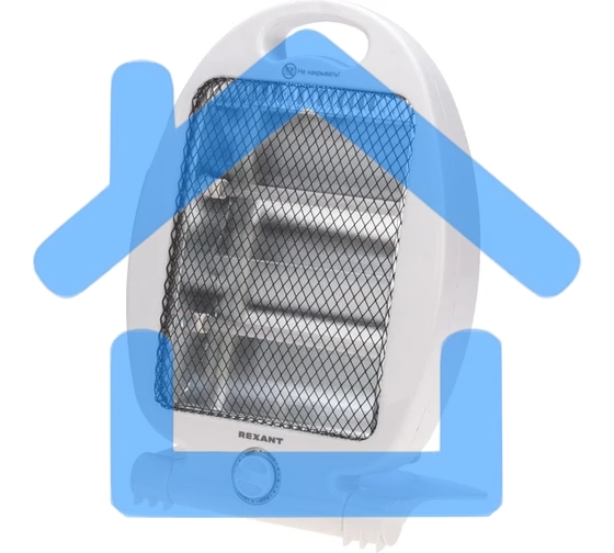 Обогреватель инфракрасный Rexant 60-0057, белый, кварцевый, 800 Вт, 14 м2, термостат, настольный, со складным основанием