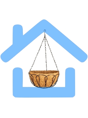 Кашпо подвесное Palisad, с кокосовой корзиной, диаметр 30 см