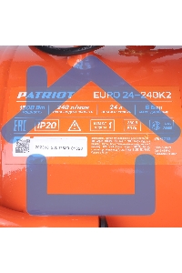 Компрессор поршневой Patriot Optima Euro 24-240K2 масляный 240л/мин 24л 1500Вт оранжевый/черный