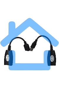 Кабель AM/AF удлинитель USB по витой паре VCOM (AM/RJ45-RJ45/AF) до 45m CU824