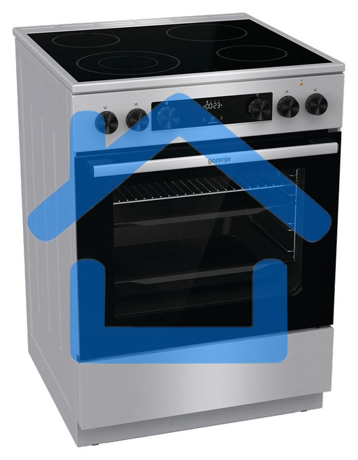 Плита электрическая Gorenje GECS6C70XC серебристый, конфорок 4 электрических, духовка 71 л, 60 см x 85 см x 60 см