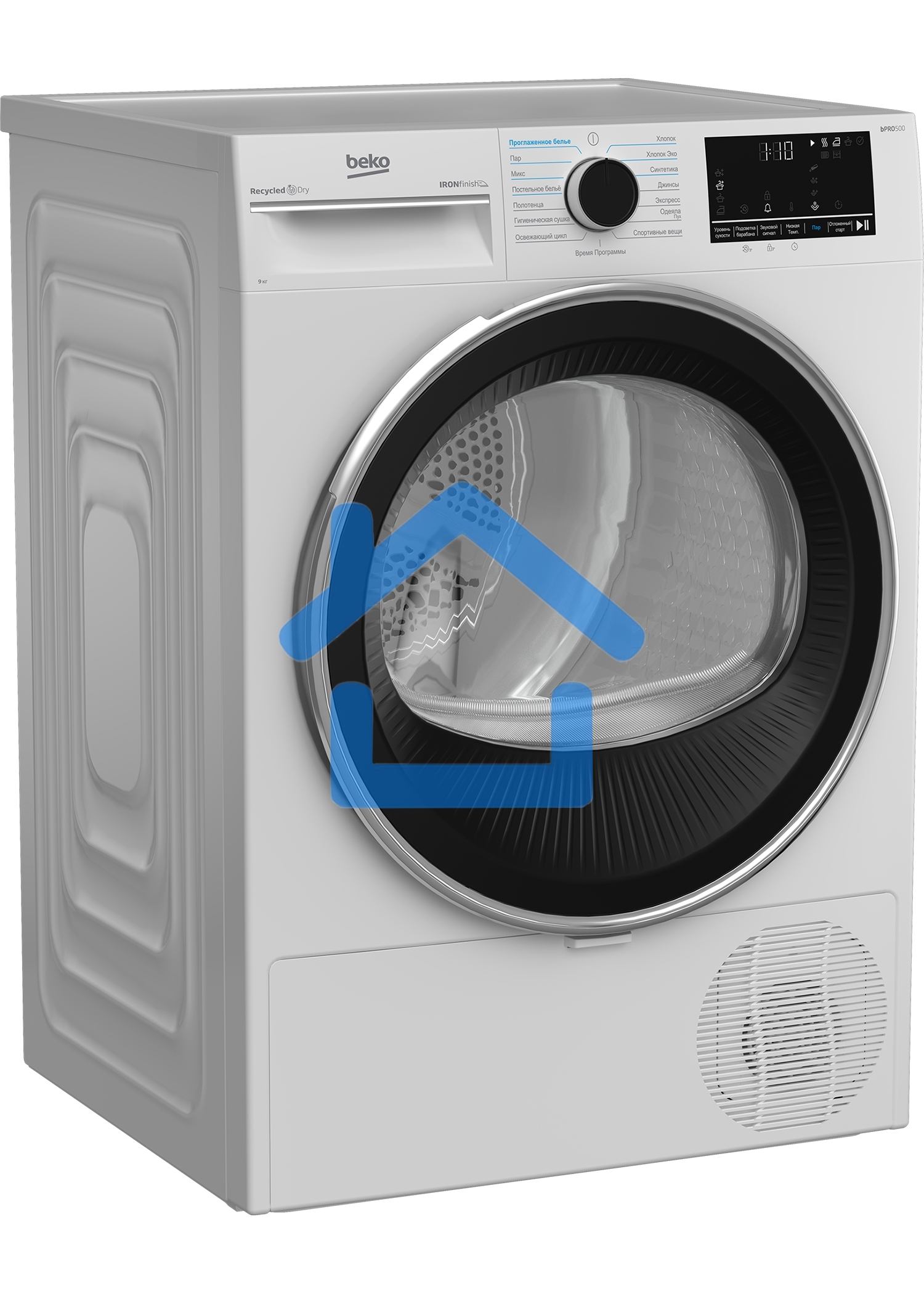 Сушильная машина Beko B5T69233 белый, 9 кг, сушка - тепловой насос, программ - 15, 59.8 x 84.6 x 60.5 см