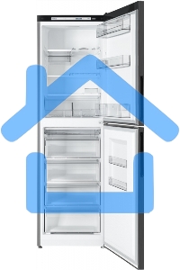 Холодильник Atlant ХМ-4623-151 черный металлик двухкамерный 182/159л морозилка снизу