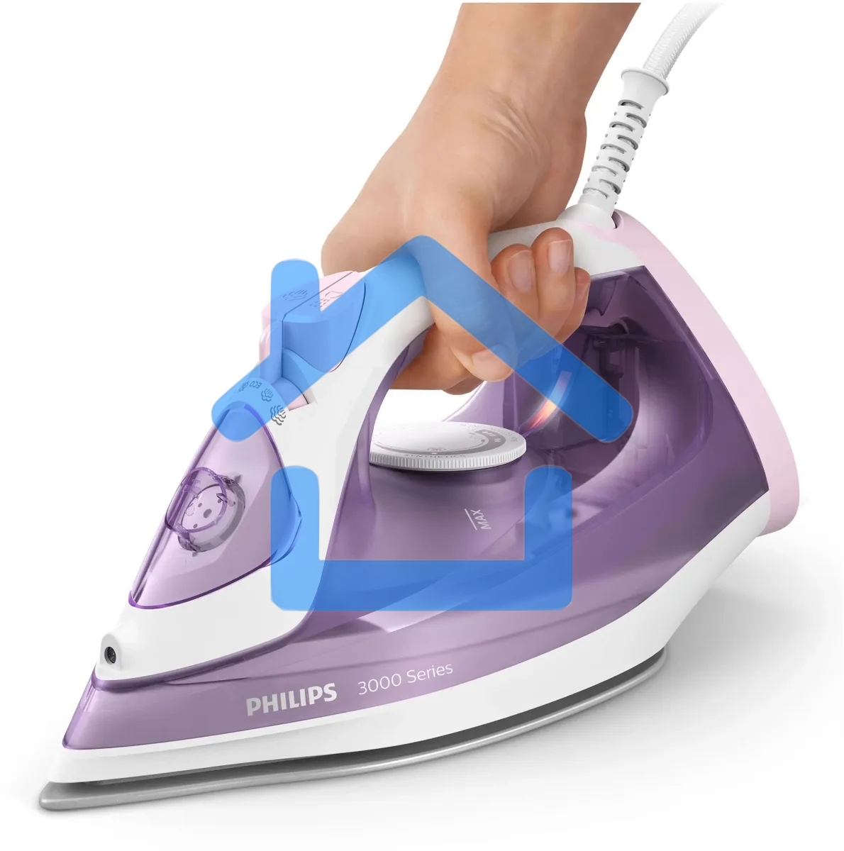 Утюг Philips DST3010/30, 2000 Вт,140г, сиреневый