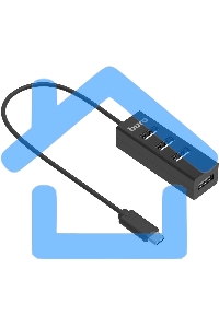 Разветвитель USB-C Buro BPH-C-1906 4порт. черный