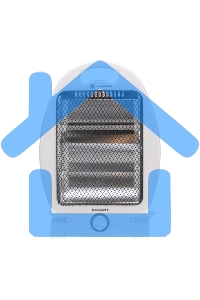 Обогреватель инфракрасный Rexant 60-0057, белый, кварцевый, 800 Вт, 14 м2, термостат, настольный, со складным основанием