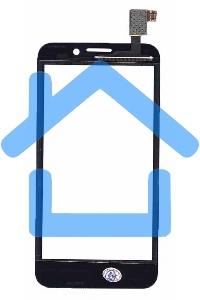 Сенсорное стекло (тачскрин) для Alcatel One Touch Snap 7025D, черное