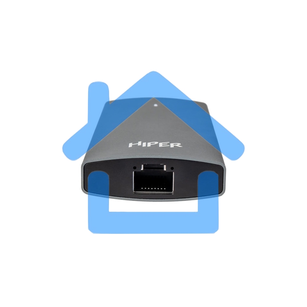Док-станция HIPER Docking station USB-C HUB 6in1 (1*USB-C 100W PD, 1*HDMI 4K@60Hz, 2*USB-A 3.0 (5Gbps data), 1*USB-C 3.0 (5Gbps data), 1*RJ45 Gb)