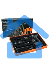 Набор ручного инструмента шуруповерт Deli HT0208 Home Series черный 8 предметов