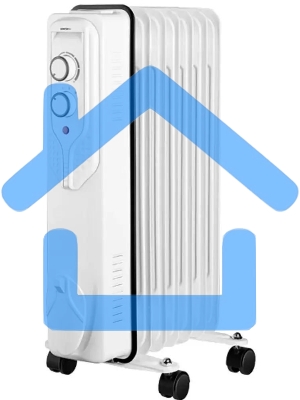 Обогреватель масляный Centek CT-6205 (7 секций), белый, 700/1000/1500 Вт, 15 м2, 3 режима, термостат