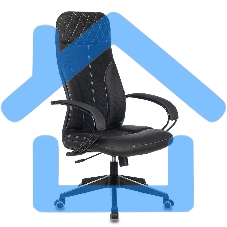 Кресло руководителя Бюрократ CH-608/ECO черный, искусственная кожа, крестовина пластик