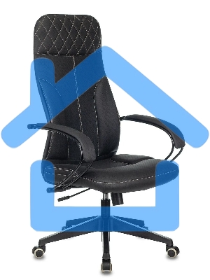 Кресло руководителя Бюрократ CH-608/ECO черный, искусственная кожа, крестовина пластик