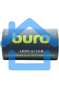 Батарея Buro Alkaline LR20 D 18000mAh (2шт) блистер, 1.5 В