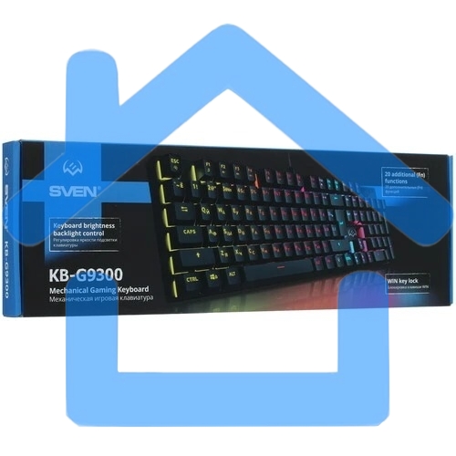 Игровая клавиатура Sven KB-G9300 черная (Outemu Blue switches,104кл., подсветка)