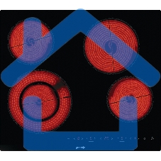 Варочная панель Gorenje ECT642BCSCE, 59 см, Hi-Light, 4 конфорки, таймер, сенсорное управление, шлифованный передний край, PowerBoost, дисплей, блокировка от детей, черный