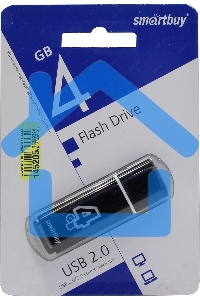 Флешка USB Smartbuy R/W USB 4 Gb Glossy series черный SB4 GbGS-K