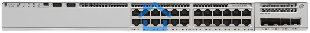 Коммутатор Catalyst 9300L 24-port 1G copper with fixed 4x1Gb SFP uplinks, PoE+, DNA Network Advantage Lic, C9300L-24P-4G-A