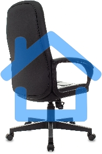 Кресло руководителя Бюрократ CH 002 черный, эко.кожа, крестов. пластик