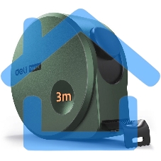 Измерительный и разметочный инструмент Deli Рулетка Home Series Green HT8316L 3м х 16мм, эксклюзивный дизайн, корпус - высококачественный софттач пластик